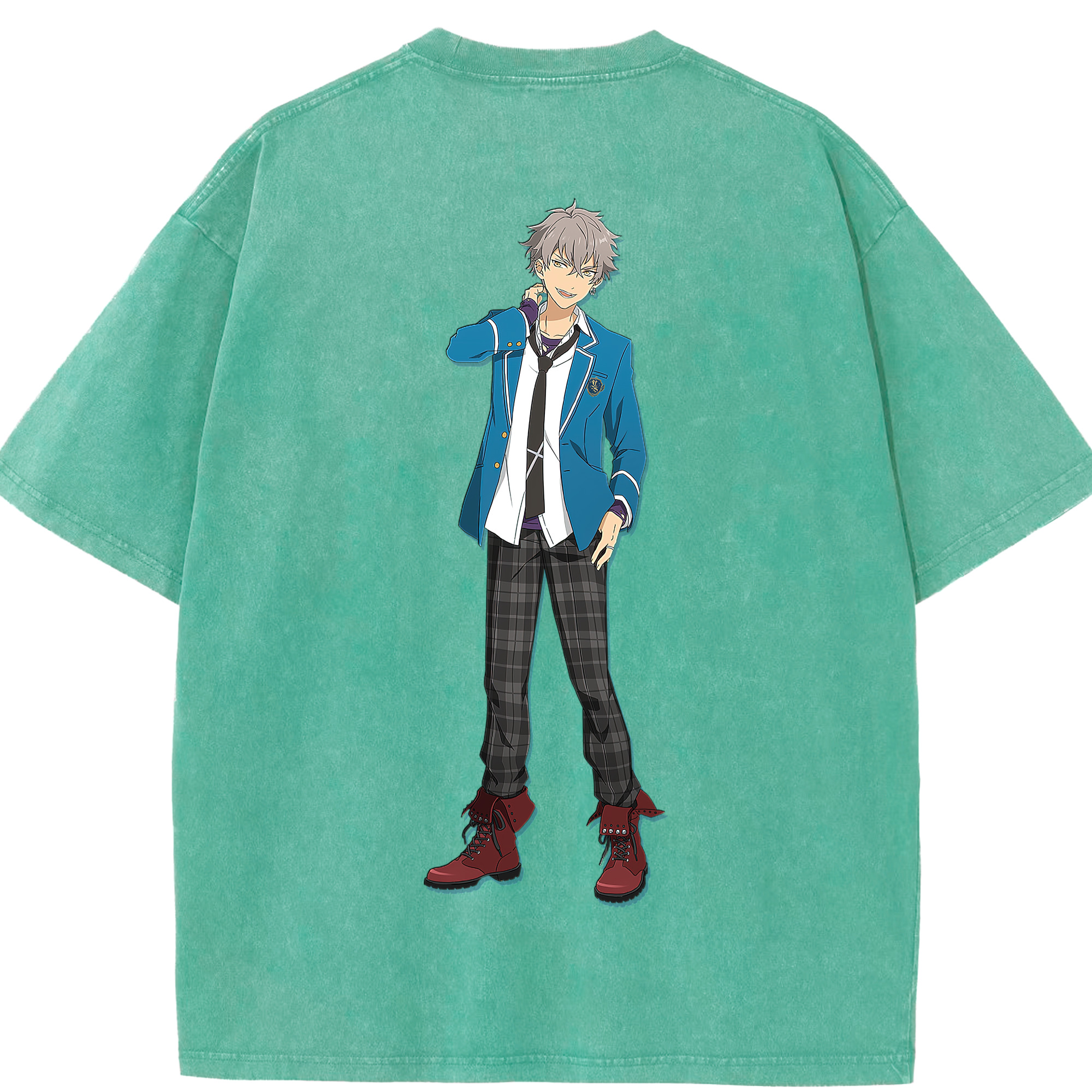 （画像用） あんさんぶるスターズ! Ensemble Stars 綿100% ヴィンテージ風 半袖Tシャツ（背面プリント）